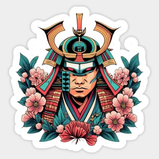Floral Samurai Sticker